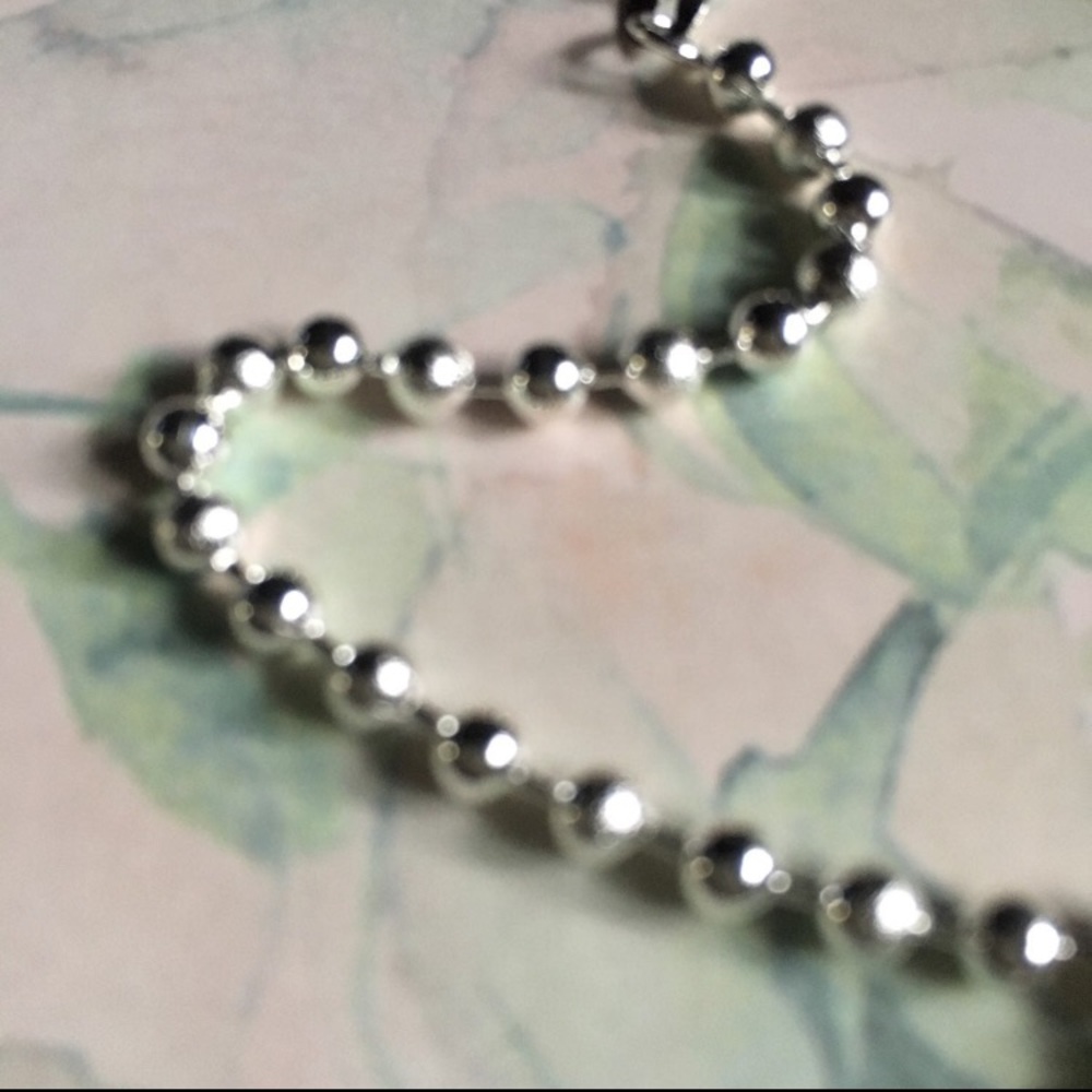 New! Sterling Silver Beaded Anklet - Picture 5 of 8
